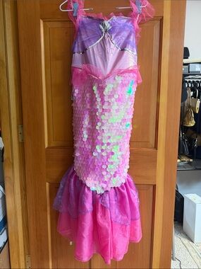Girls Pink & Purple Mermaid Dress-Up Costume
